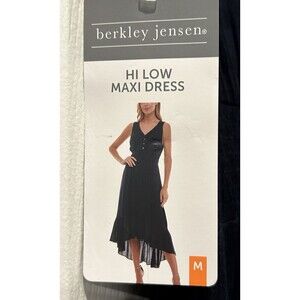 Berkley Jensen Navy Blue High Low Maxi Dress Size M New With Tag